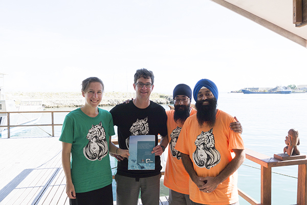 Report Launch and Presentation on SGBV at the 34th Annual PILON Conference in Honiara, Solomon Islands - From L to R: Emily Christie and Mark Huntington, DLA Piper, Hansdeep Singh and Jaspreet Singh, ICAAD
