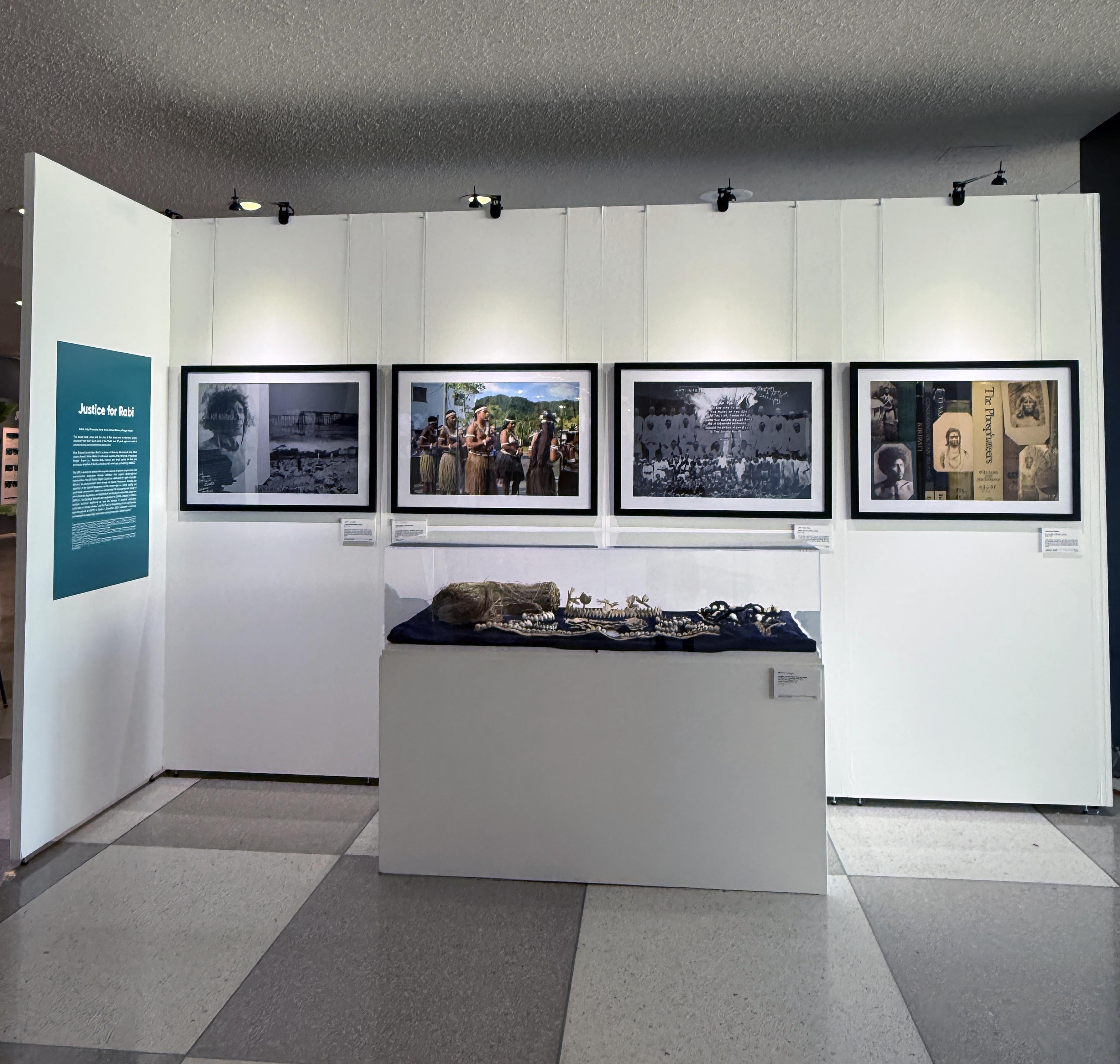 Justice for Rabi multimedia art installation, part of the Canvas of Change exhibit at the UN Headquarters