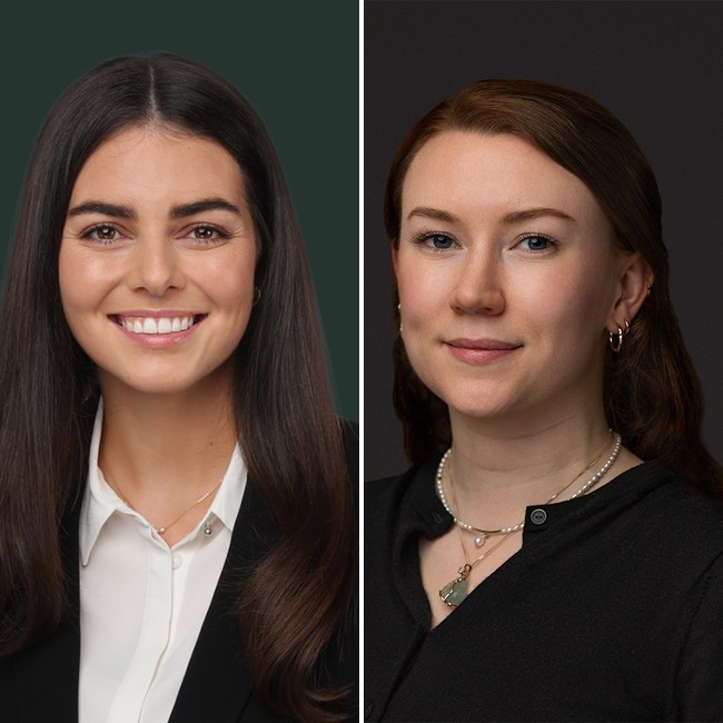 Aleisha Robertson and Grace Murray, Clifford Chance